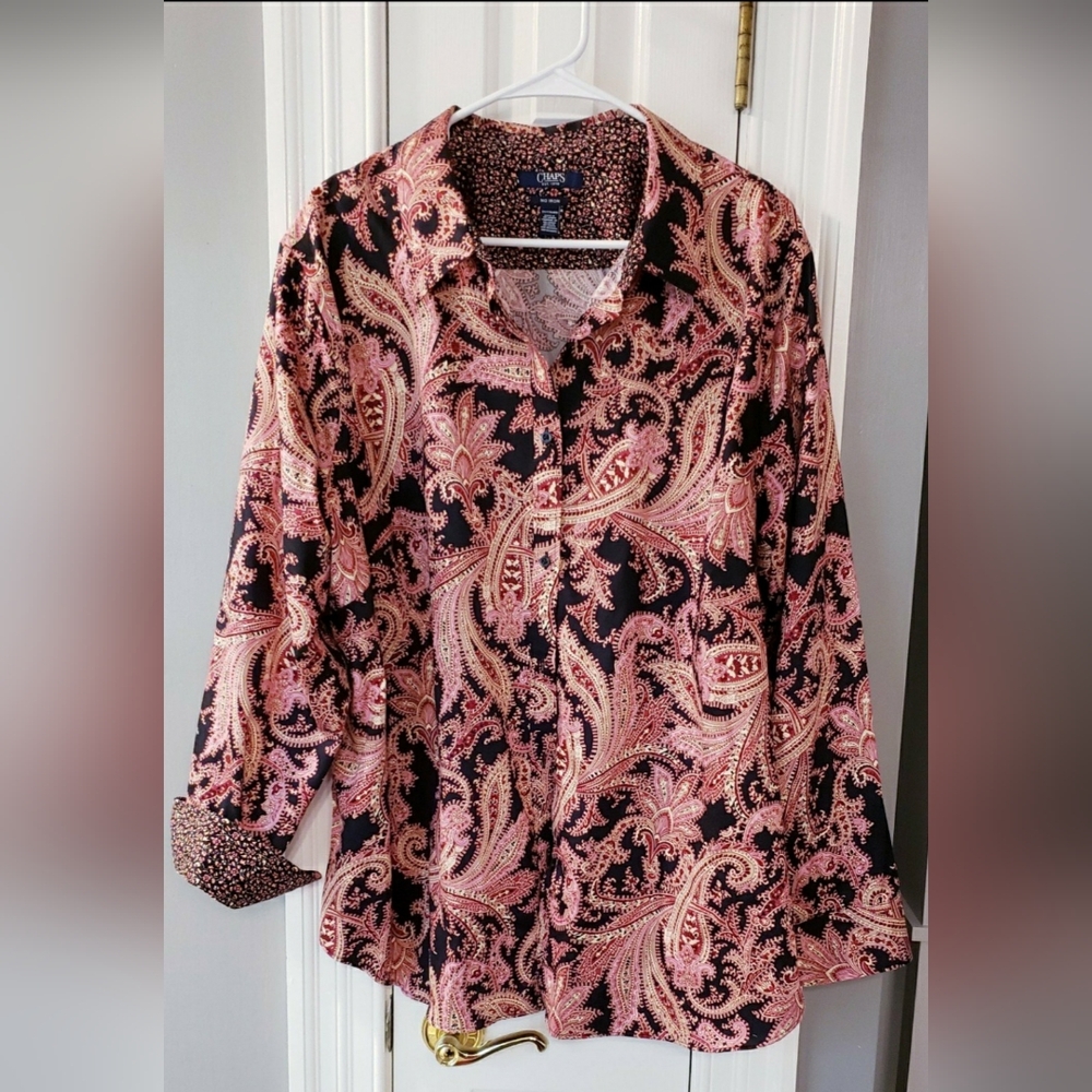 Like New Beautiful Long Sleeve Chaps blouse Size 2X